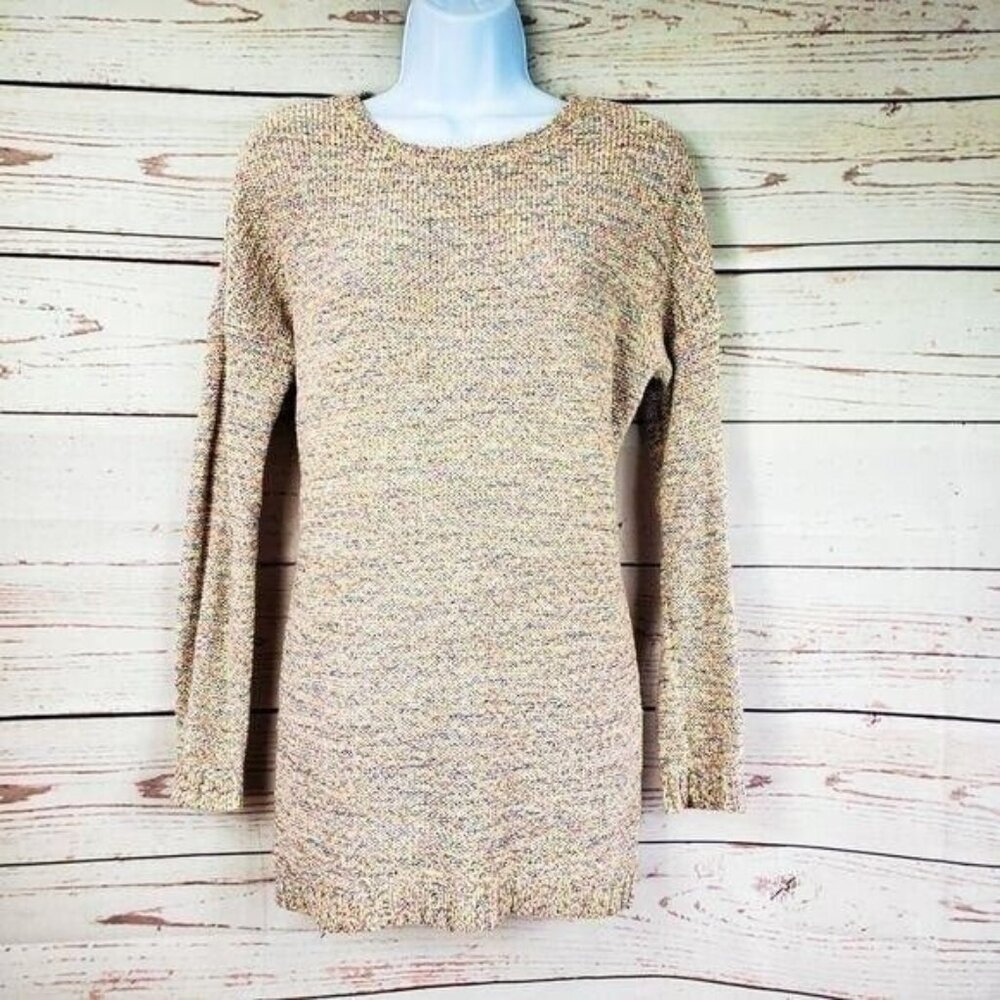 Baby Angel Womens Crewneck Multicolor Tunic Sweater Knit Pullover Size S